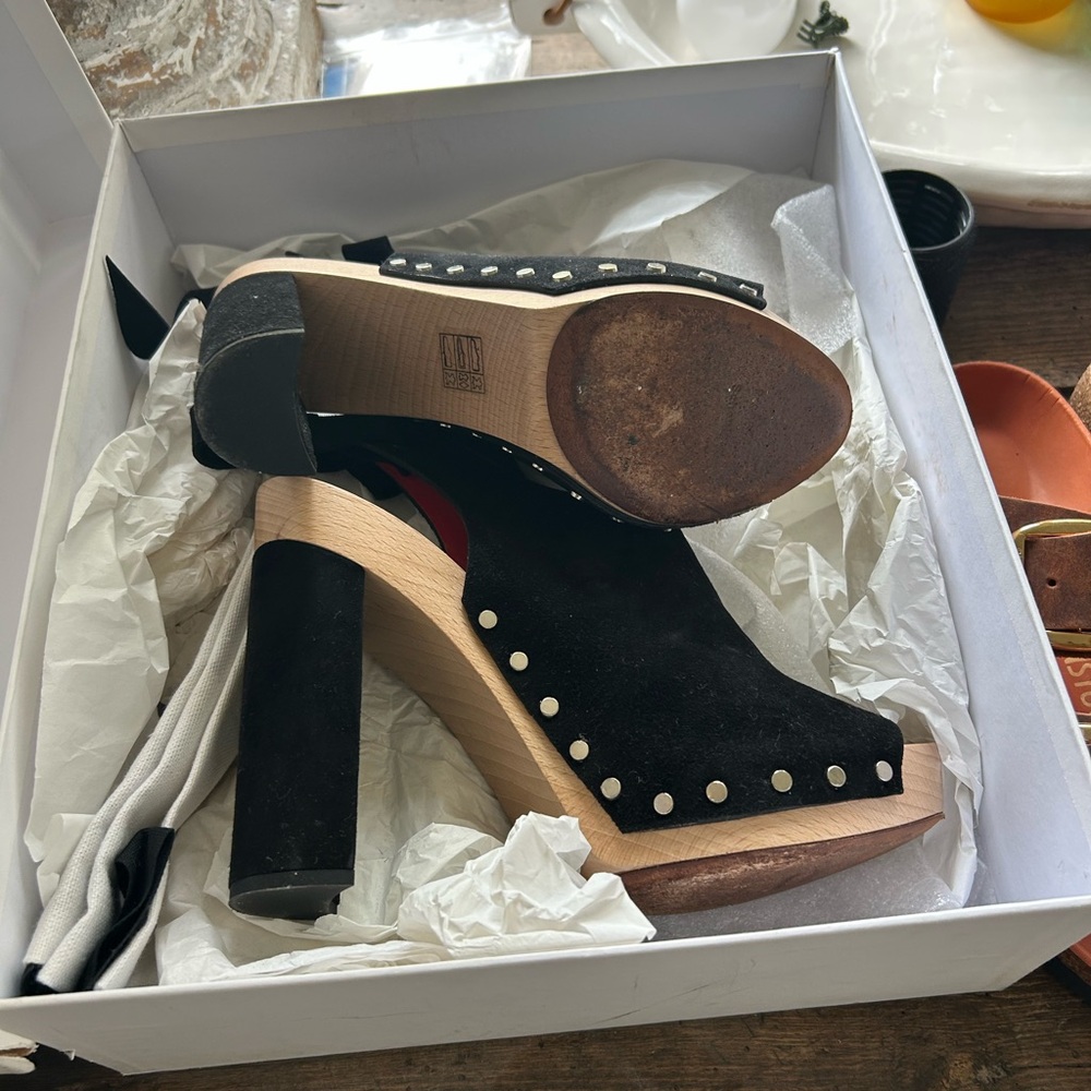 Proenza Schouler Black Suede Heeled Boots - Picture 5 of 7